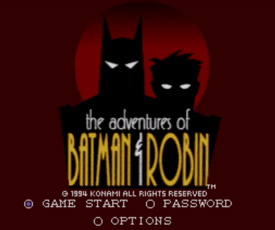 Adventures of Batman and Robin Title Screen